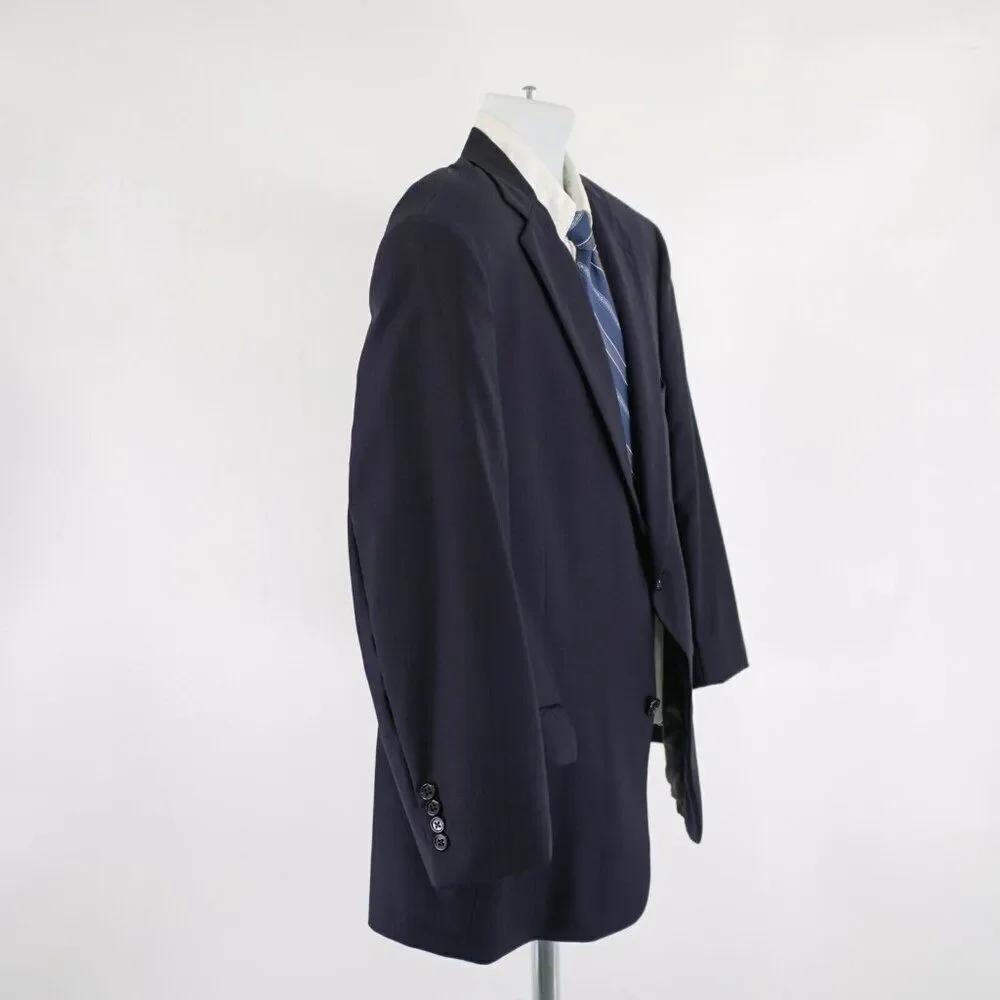 Hart Schaffner Marx Gold Trumpeter‎ Nordstrom Wool Blue Herringbone Blazer 44S
